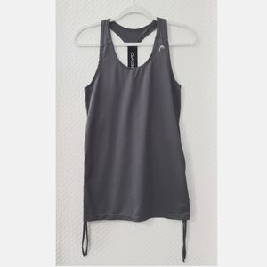 Head dark grey racerback striped athlectic tank top